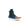 Tato fatty blue red ranger white handmade leather ankle boots - Cooperative Handmade