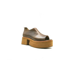 Mica camel cerato handmade leather platform sandals - Cooperative Handmade