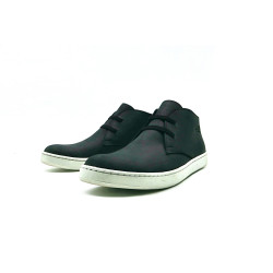 Chavo Sport matte black elastic white handmade leather shoes - Cooperative Handmade