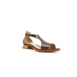 Mia red ranger handmade leather sandals - Cooperative Handmade