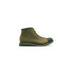 Ocho olive green matte black handmade leather ankle boots - Cooperative Handmade
