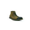 Ocho olive green matte black handmade leather ankle boots - Cooperative Handmade