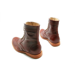 Coco red handmade leather ankle boots - Cooperative Handmade