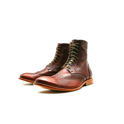 Coco red handmade leather ankle boots - Cooperative Handmade