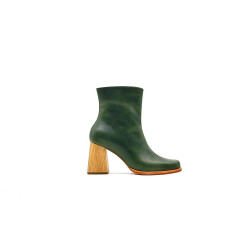 Lulú green alamo natural handmade leather ankle boots - Cooperative Handmade