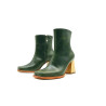 Lulú green alamo natural handmade leather ankle boots - Cooperative Handmade