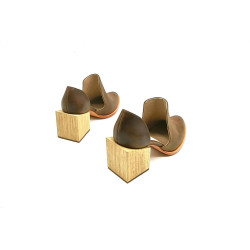 Alfonsina camel cerate handmade leather heels - Cooperative Handmade