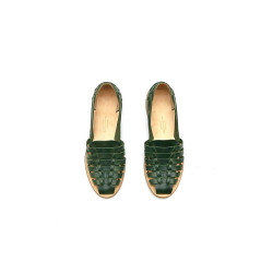 Indian Beloved green alamo handmade leather sandals - Cooperative Handmade