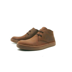 Chavo Sport fatty brown elastic handmade leather shoes - Cooperative Handmade