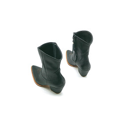 Pour Nina black napa handmade leather boots - Cooperative Handmade