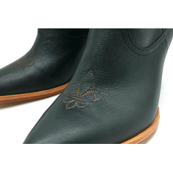 Pour Nina black napa handmade leather boots - Cooperative Handmade