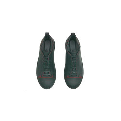 Baires fatty matte black details red handmade leather sneakers - Cooperative Handmade