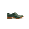 Pour Cecile green alamo details beige handmade leather shoes - Cooperative Handmade