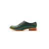 Pour Cecile green alamo details beige handmade leather shoes - Cooperative Handmade