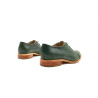 Pour Cecile green alamo details beige handmade leather shoes - Cooperative Handmade