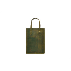 Nomada Bag fatty green handmade leather bag - Cooperative Handmade