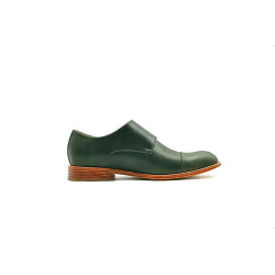 Ugo green alamo handmade leather Double Monkstrap shoes - Cooperative Handmade