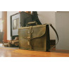 Viejo Matias fatty olive green handmade leather laptop case - Cooperative Handmade
