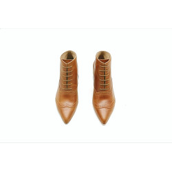 Madame Walker caramel alamo handmade leather heels - Cooperative Handmade