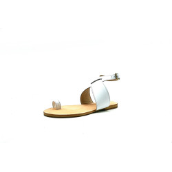 Jara *ng white nappa handmade leather sandals - Cooperative Handmade