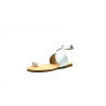 Jara white nappa handmade leather sandals - Cooperative Handmade