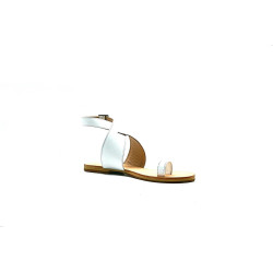Jara *ng white nappa handmade leather sandals - Cooperative Handmade