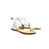 Jara *ng white nappa handmade leather sandals - Cooperative Handmade