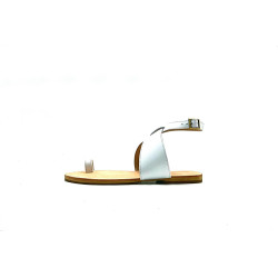Jara *ng white nappa handmade leather sandals - Cooperative Handmade