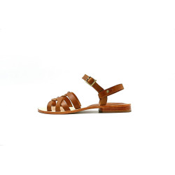 Juana caramel ranger handmade leather sandals - Cooperative Handmade