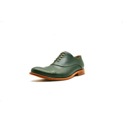 Satie verde alamo details beige handmade leather shoes - Cooperative Handmade