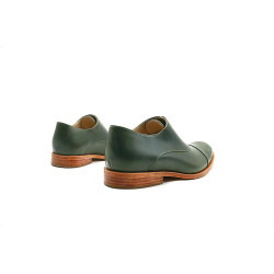 Satie verde alamo details beige handmade leather shoes - Cooperative Handmade