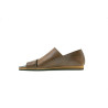 Nuna B camel cerato black beige handmade leather sandals - Cooperative Handmade