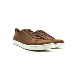 Baires fatty brown white handmade leather sneakers - Cooperative Handmade