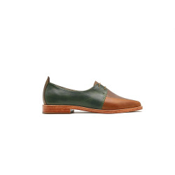 Luna multicolor green camel caramel alamo handmade leather shoes - Cooperative Handmade