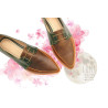 Luna multicolor green camel caramel alamo handmade leather shoes - Cooperative Handmade