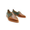 Luna version Lima green camel caramel alamo handmade leather shoes - Cooperative Handmade