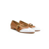 Ola caramel alamo white nappa handmade leather shoes - Cooperative Handmade