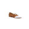 Ola caramel alamo white nappa handmade leather shoes - Cooperative Handmade