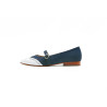 Ola fatty blue white nappa handmade leather shoes - Cooperative Handmade