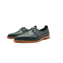 Luna black nappa green alamo handmade leather shoes - Cooperative Handmade