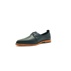 Luna black nappa green alamo handmade leather shoes - Cooperative Handmade
