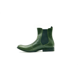 Hache green alamo black handmade leather ankle boots - Cooperative Handmade