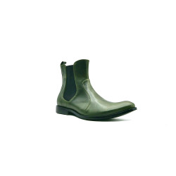 Hache green alamo black handmade leather ankle boots - Cooperative Handmade