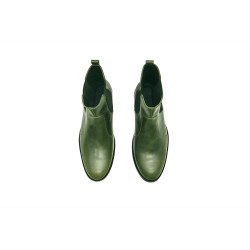 Hache green alamo black handmade leather ankle boots - Cooperative Handmade