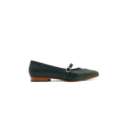 Ola black nappa green alamo handmade leather shoes - Cooperative Handmade