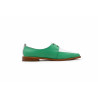 Luna cyan green nappa white nappa handmade leather shoes - Cooperative Handmade