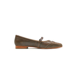 Ola camel cerato handmade leather shoes - Cooperative Handmade