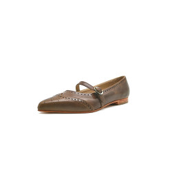Ola camel cerato handmade leather shoes - Cooperative Handmade