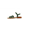 Juana green alamo handmade leather sandals - Cooperative Handmade