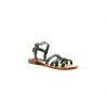 Juana green alamo handmade leather sandals - Cooperative Handmade